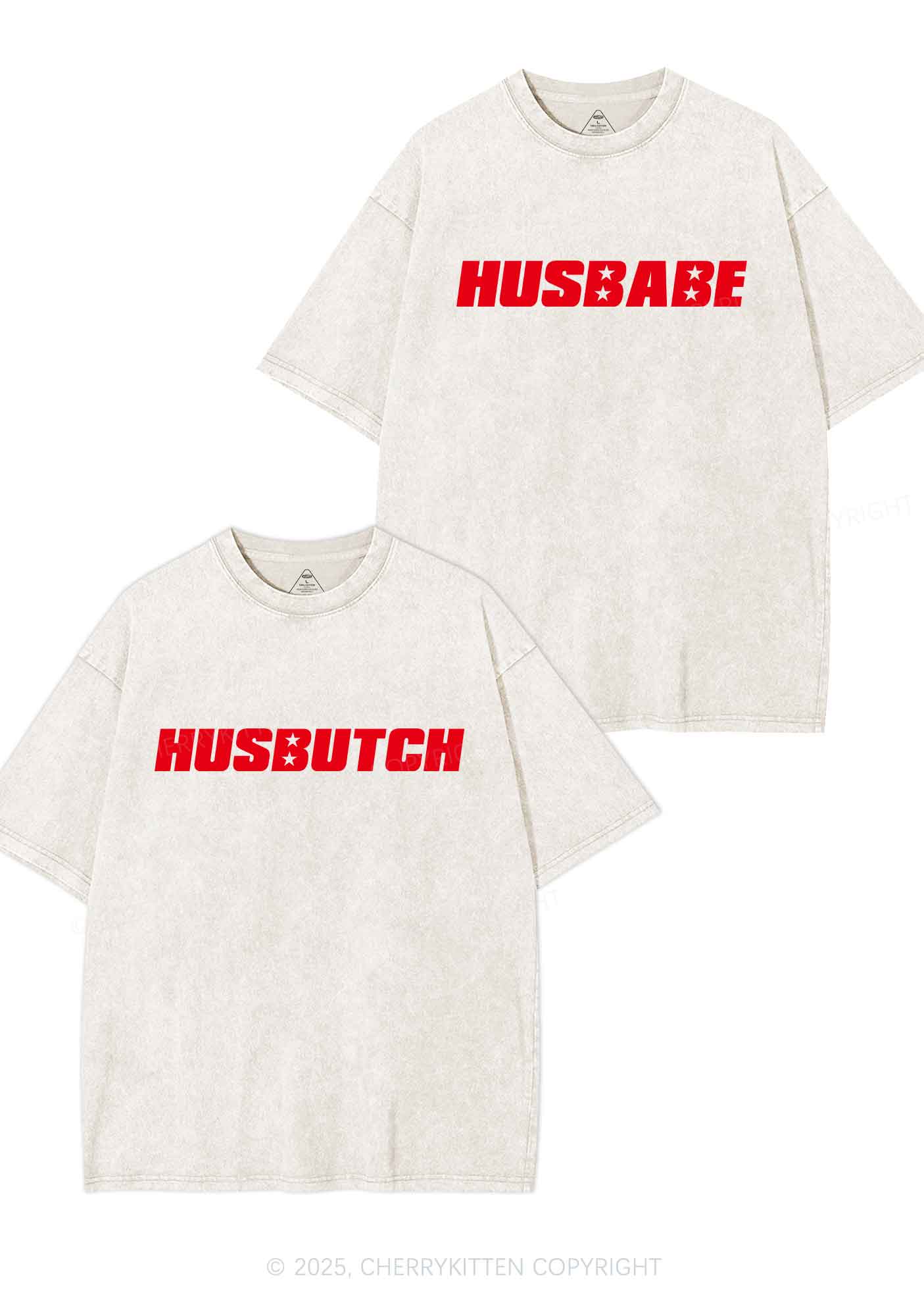 Husbabe Husbutch Y2K Valentine's Day Washed Tee Cherrykitten