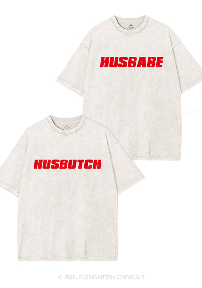 Husbabe Husbutch Y2K Valentine's Day Washed Tee Cherrykitten