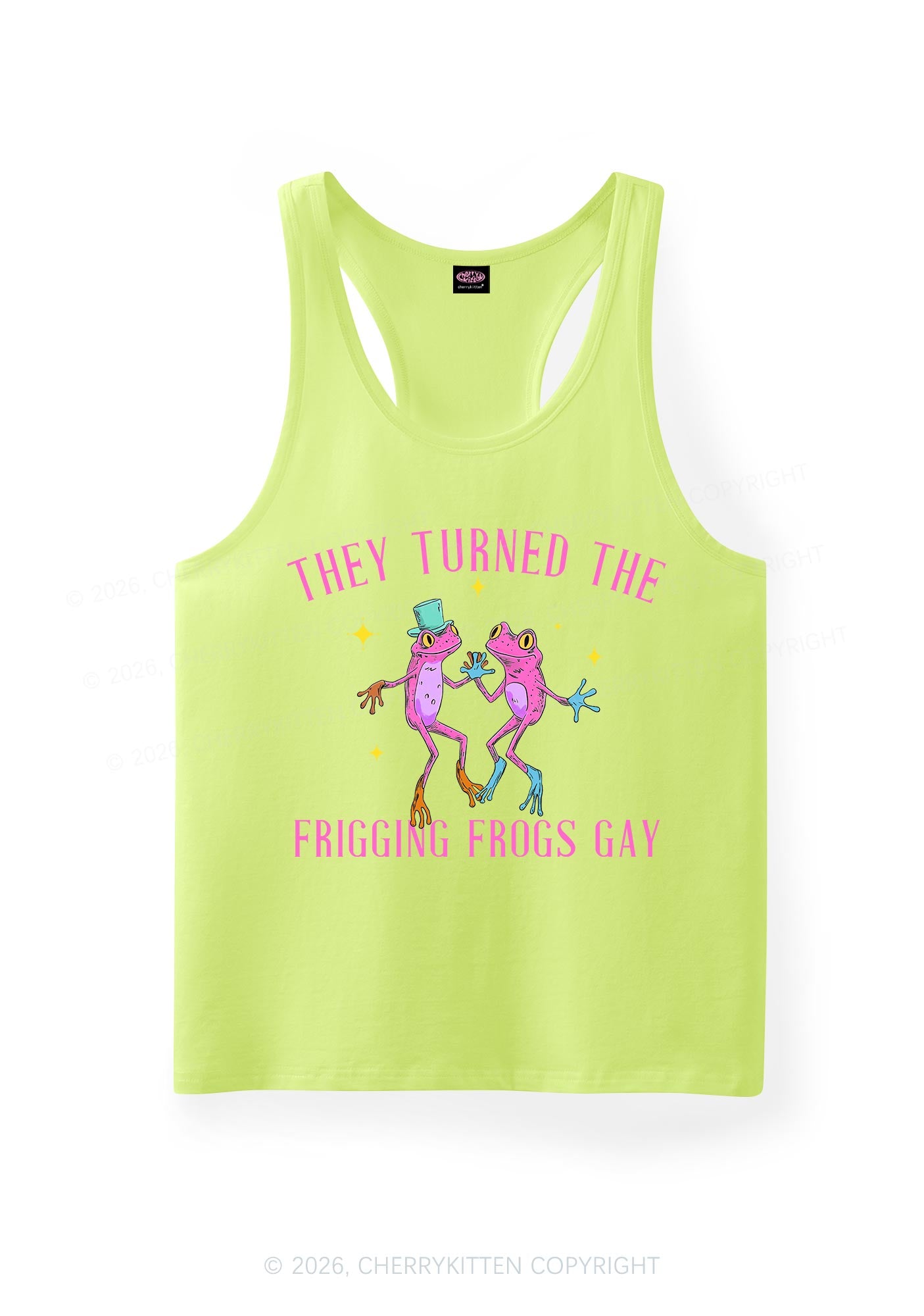 Frogs Gay Pride Y2K Men Racerback Tank Top Cherrykitten