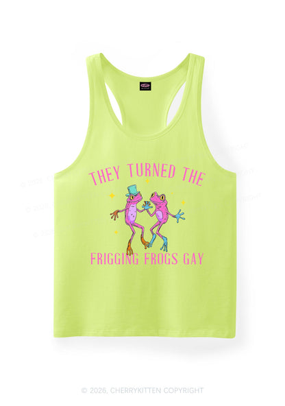 Frogs Gay Pride Y2K Men Racerback Tank Top Cherrykitten