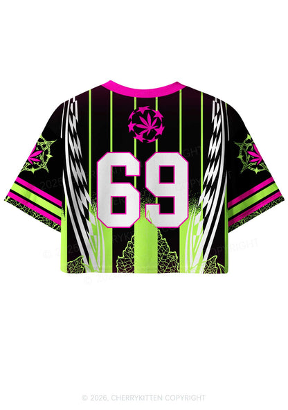 Sorry For Being Hot And Stoned Y2K Crop Sport Jersey Shirts Cherrykitten