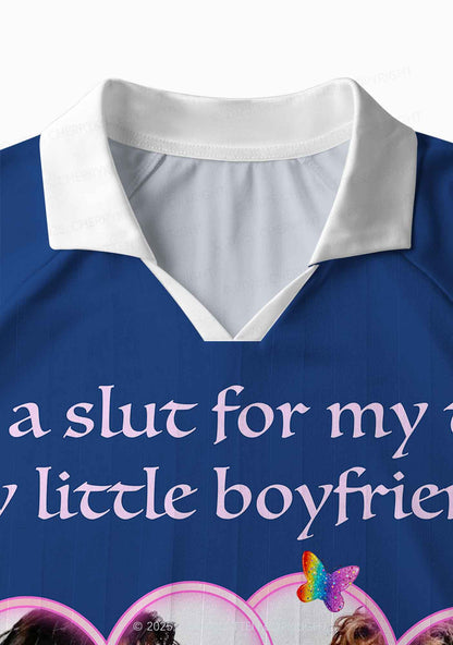 Blue Slxt For My Gay BF HR Y2K Long Sleeve Sport Jersey Shirts Cherrykitten