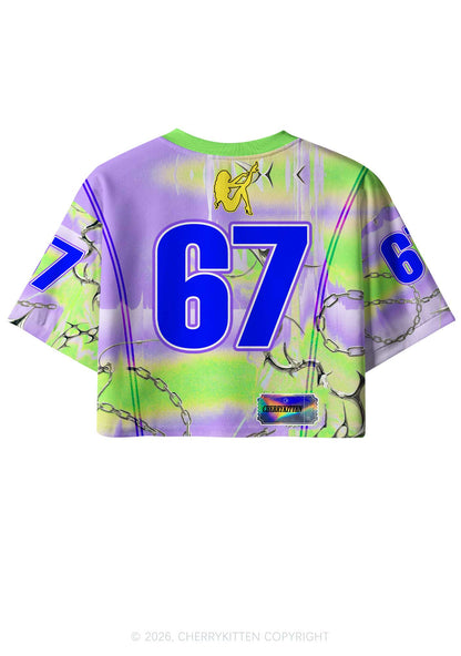 I Want To Be A House Wife Y2K Crop Sport Jersey Shirts Cherrykitten