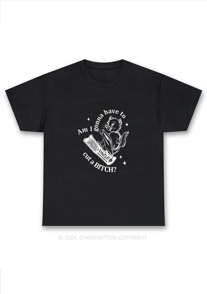 Cut A Bxxch Y2K Chunky Shirt Cherrykitten