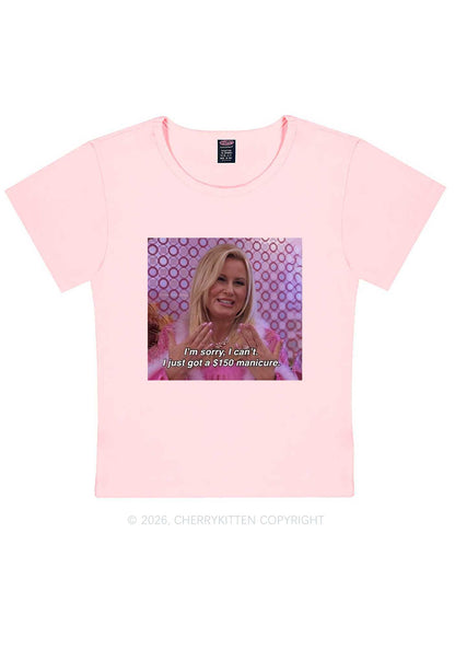I Just Got Manicure Y2K Baby Tee Cherrykitten