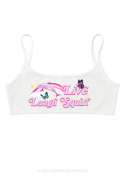 Live Laugh Squirt Y2K Super Crop Cami Cherrykitten