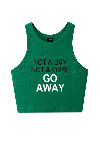 Go Away Pride Y2K Crop Tank Top Cherrykitten