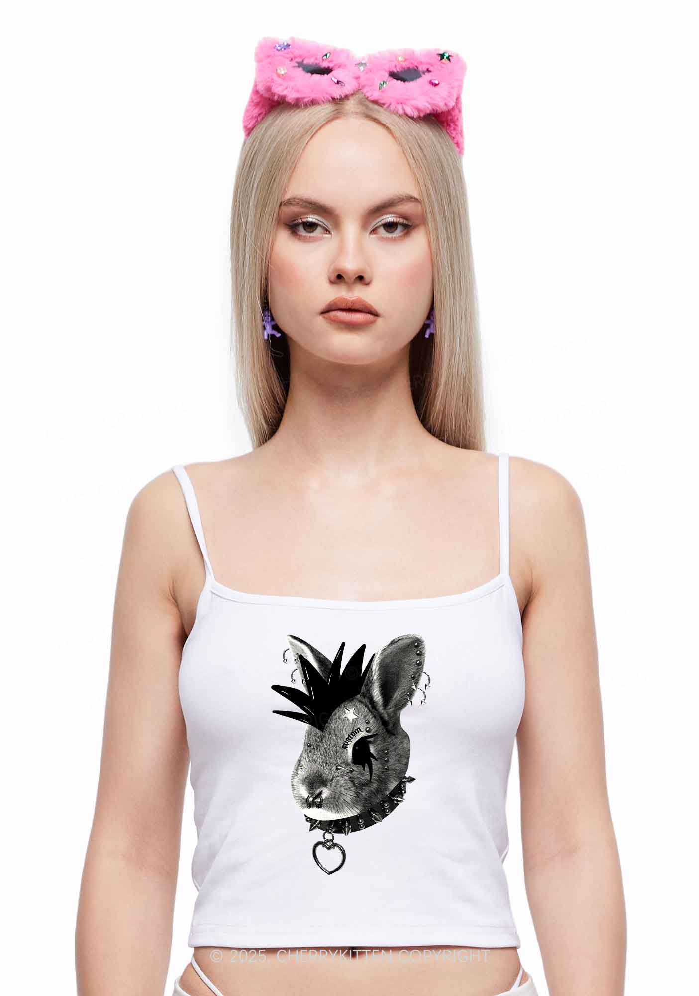 Custom Punk Pet Y2K Spaghetti Strap Cami Cherrykitten