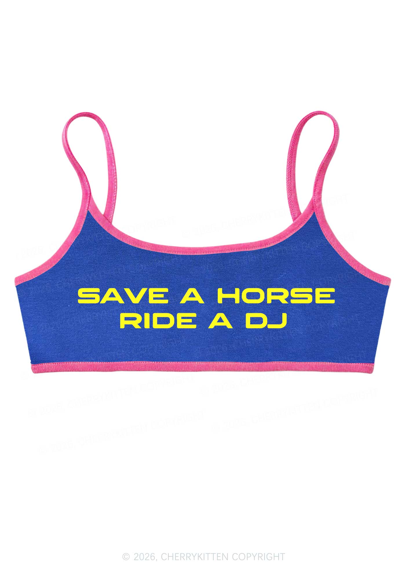 Ride A DJ Y2K Super Crop Cami Cherrykitten