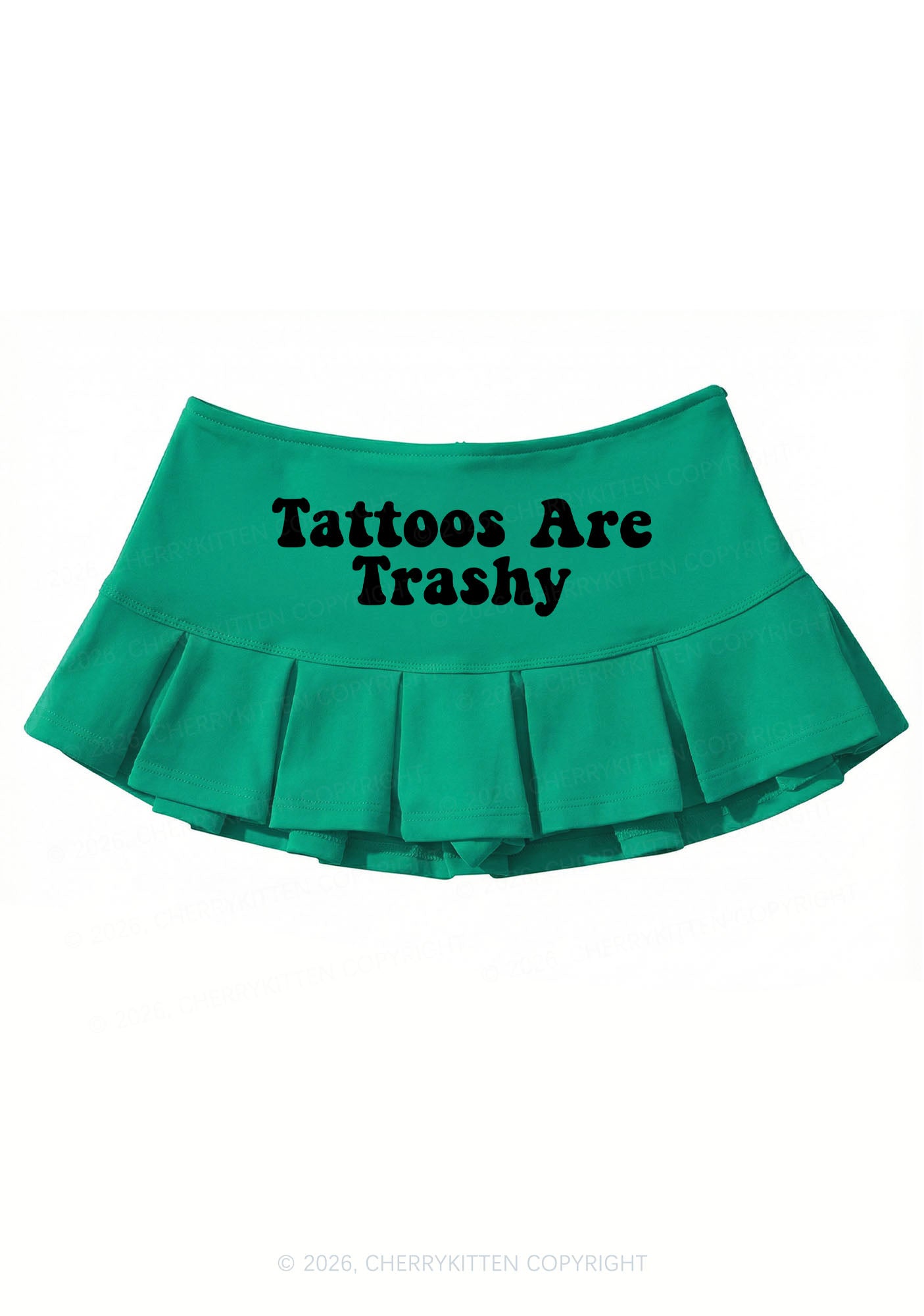 Tattoos Are Trashy Y2K Mini Pleated Skirts Cherrykitten