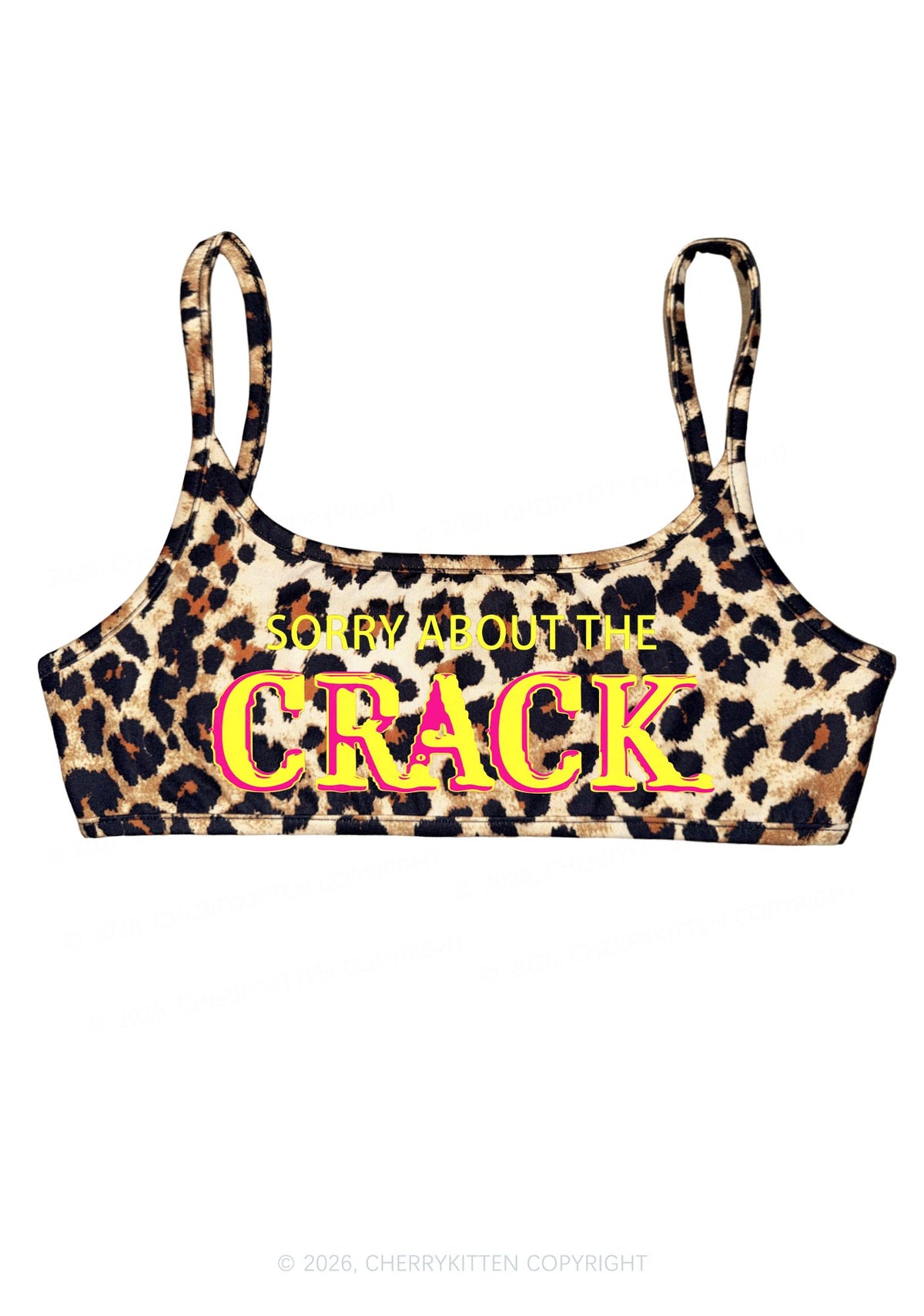 Sorry About The Crack Y2K Super Crop Cami Cherrykitten