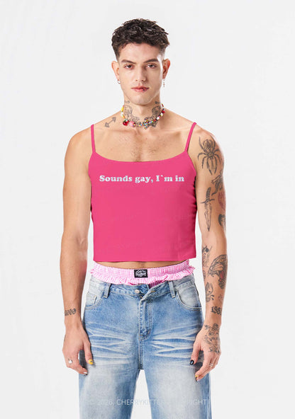 Sounds Gay Pride Y2K Spaghetti Strap Cami Cherrykitten