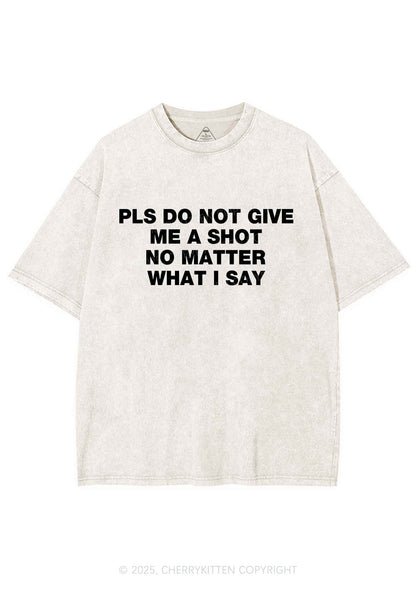 Not Give Shot Y2K Shirts Washed Tee Cherrykitten
