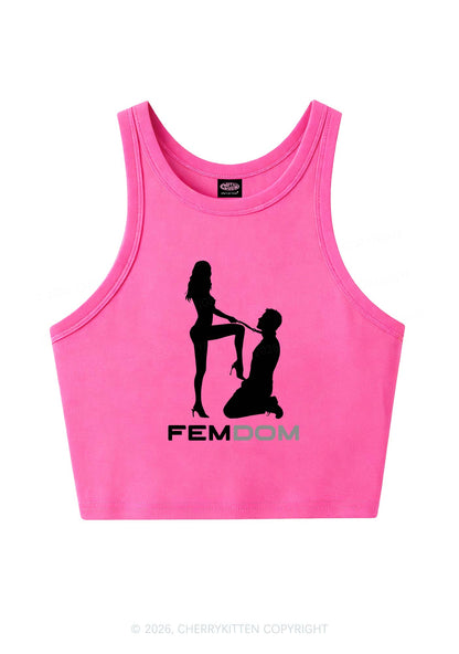 Femdom Silhouette Y2K Crop Tank Top Cherrykitten