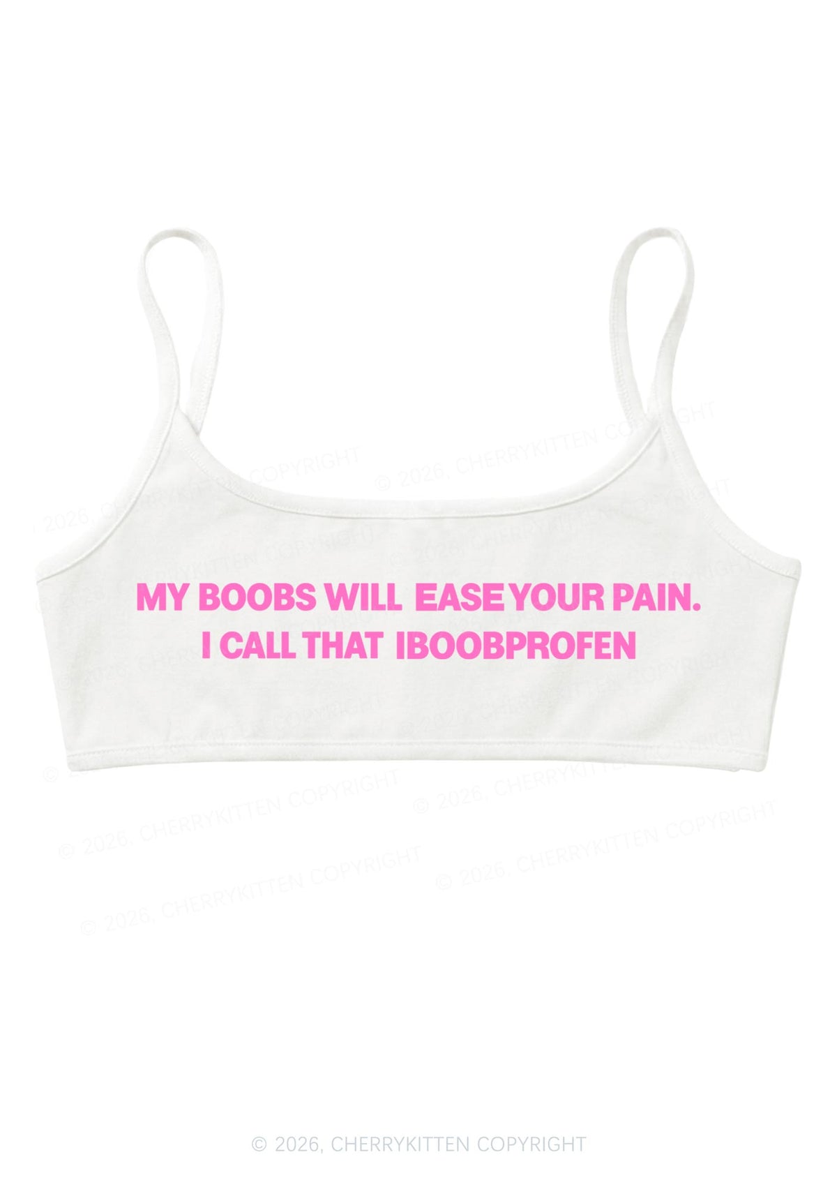 My Bxxbs Ease Your Pain Y2K Super Crop Cami Cherrykitten