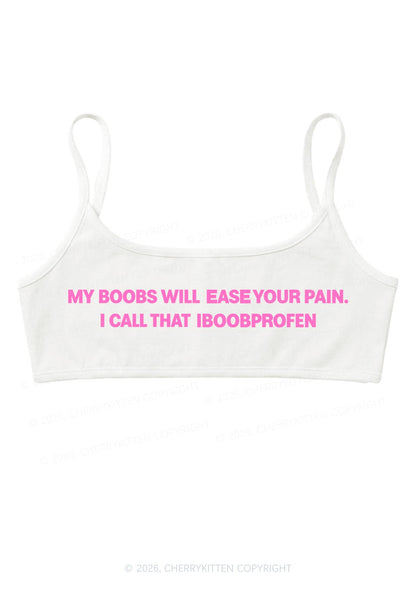 My Bxxbs Ease Your Pain Y2K Super Crop Cami Cherrykitten
