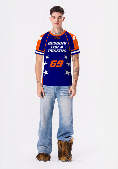 Begging For A Pegging Y2K Football Jersey Shirts Cherrykitten