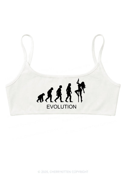 Evolution Pole Dancer Silhouette Y2K Super Crop Cami Cherrykitten