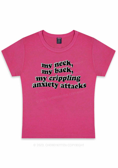 My Crippling Anxiety Attacks Y2K Baby Tee Cherrykitten