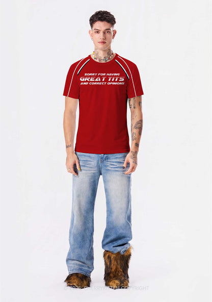 Sorry For Having Correct Opinions Y2K Football Jersey Shirts Cherrykitten
