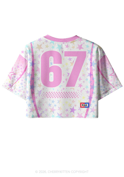 Pink Dog Mxxf Y2K Crop Sport Jersey Shirts Cherrykitten