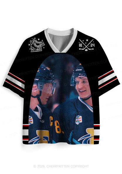 Blue Gaze HR Y2K Sport Jersey Shirts Cherrykitten