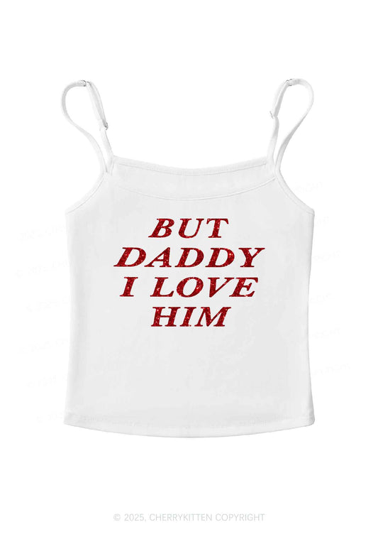 Glitter But Daddy I Love Him Y2K Spaghetti Strap Cami Cherrykitten