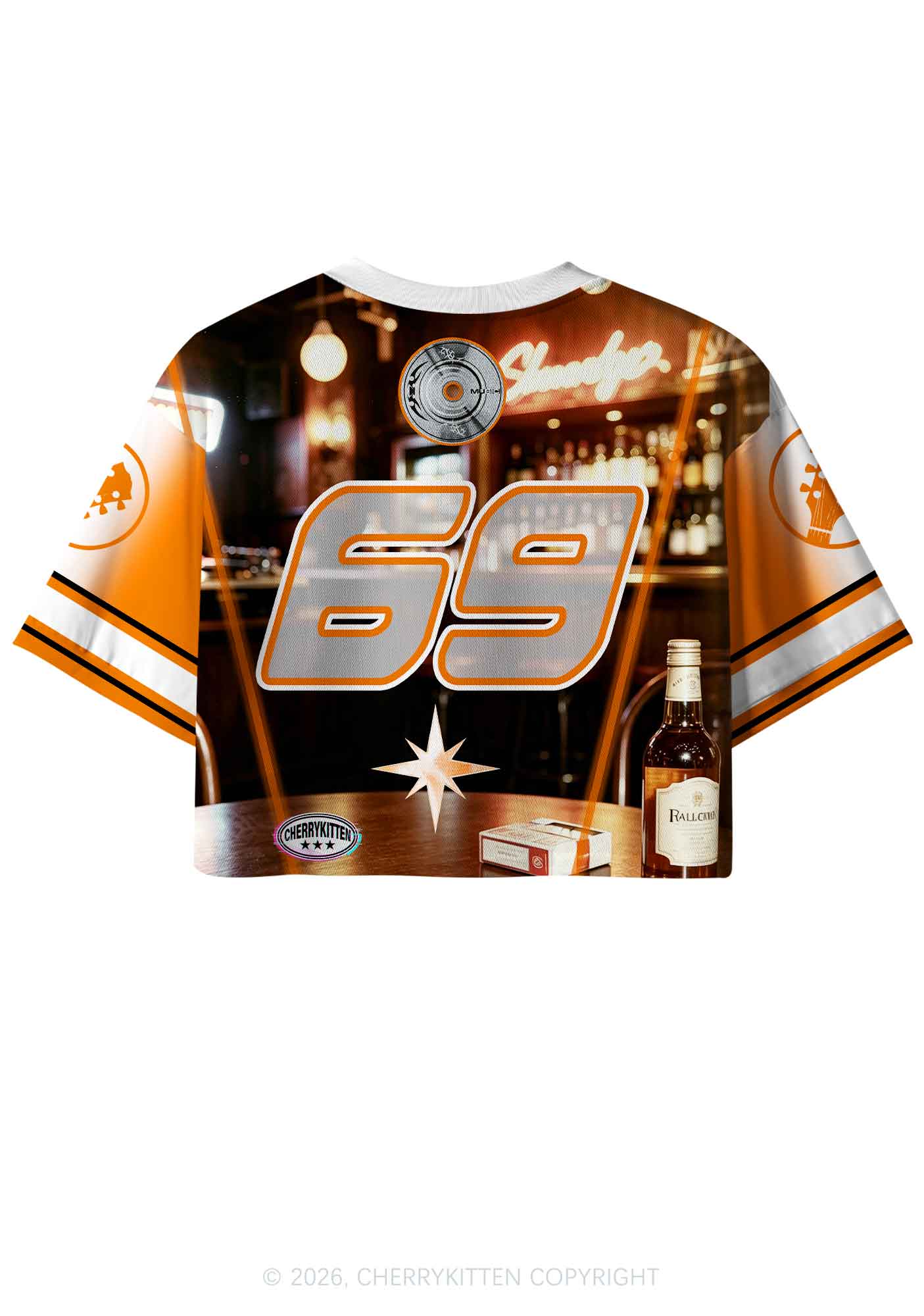 Hamster Bassist Techno Y2K Crop Sport Jersey Shirts Cherrykitten