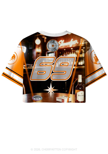 Hamster Bassist Techno Y2K Crop Sport Jersey Shirts Cherrykitten
