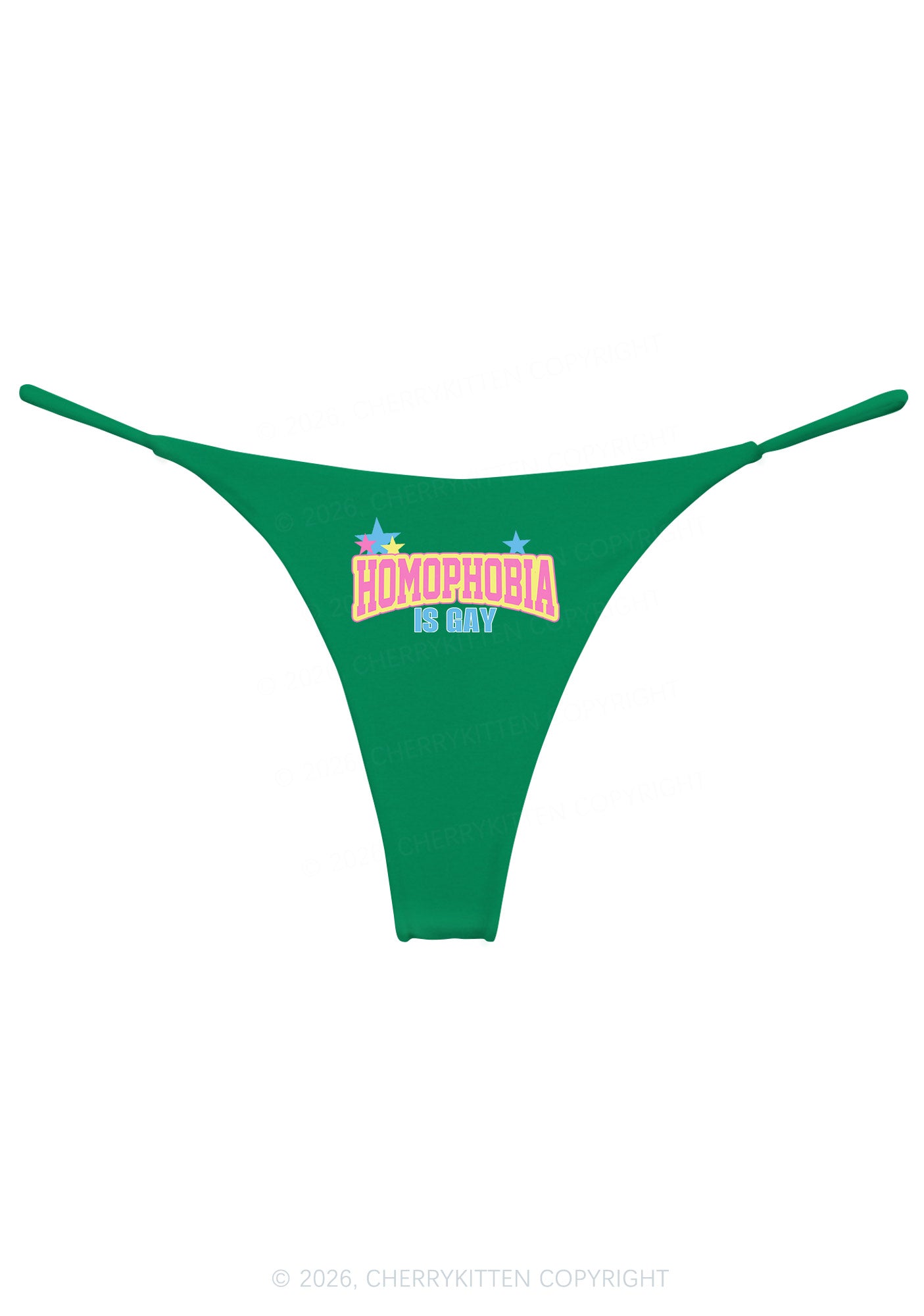 Homophobia Is Gay Pride Y2K Bikini String Thong Cherrykitten