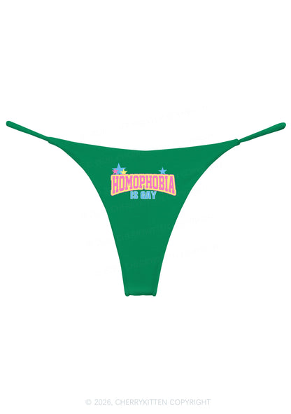 Homophobia Is Gay Pride Y2K Bikini String Thong Cherrykitten