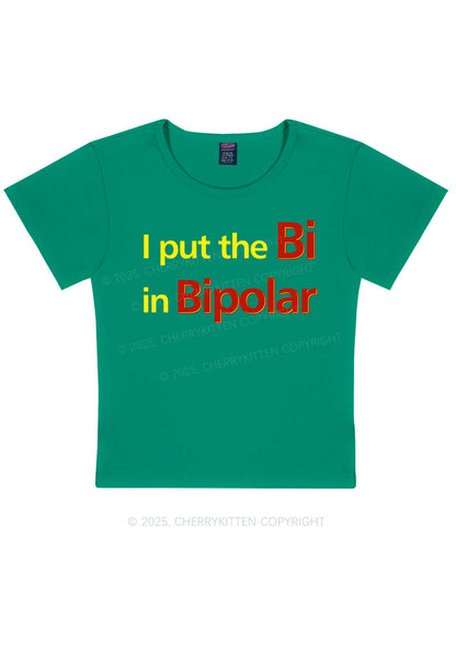 Bi In Bipolar Y2K Baby Tee Cherrykitten