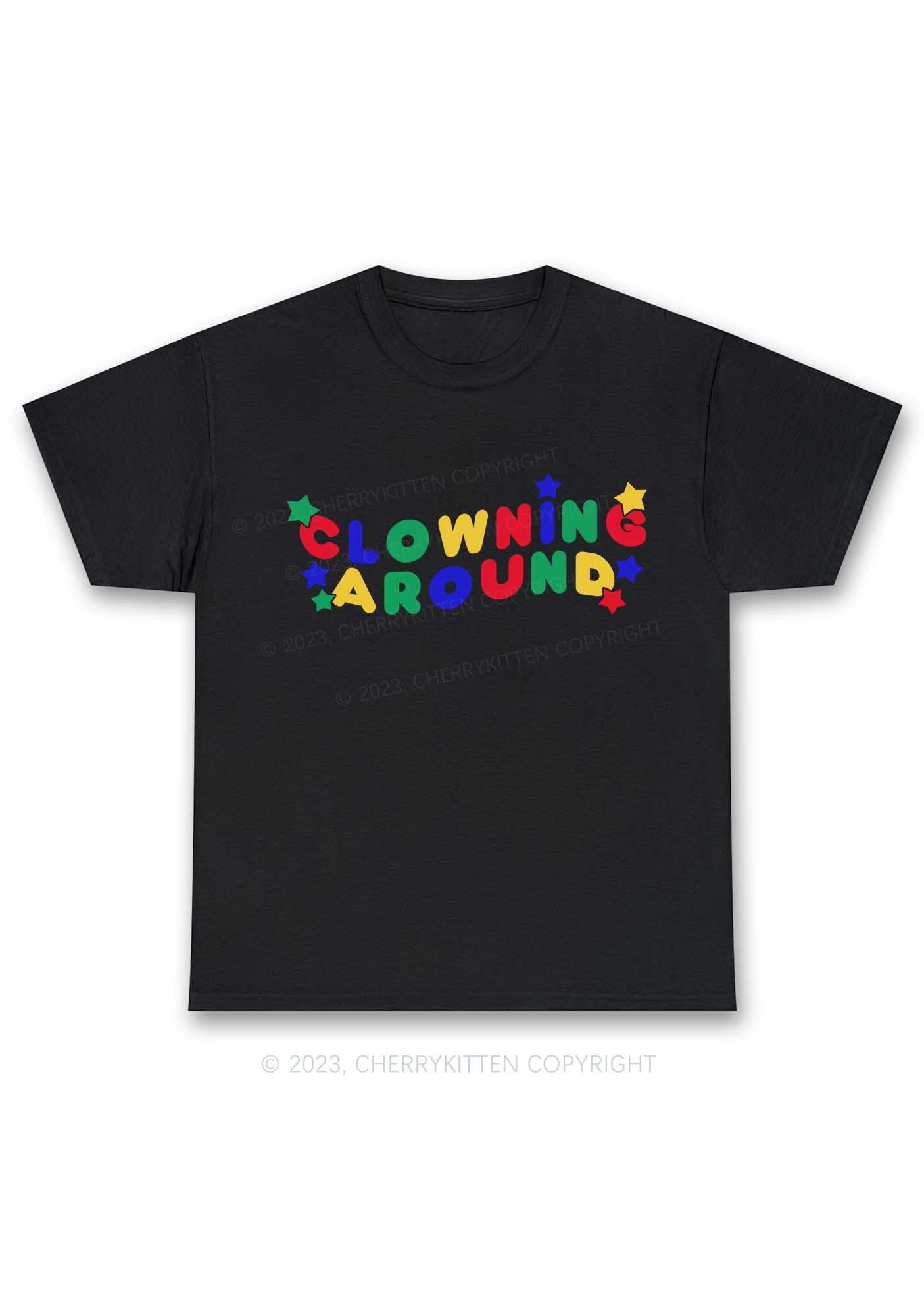 Clowning Around Y2K Chunky Shirt Cherrykitten