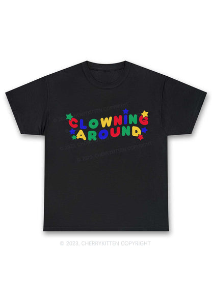 Clowning Around Y2K Chunky Shirt Cherrykitten