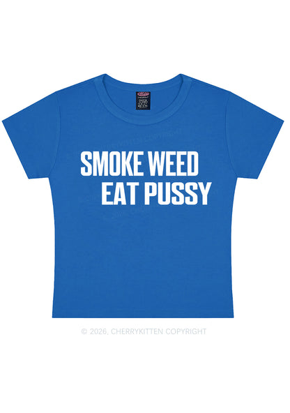 Smoke Wxxd Eat Puxxy Y2K Baby Tee Cherrykitten