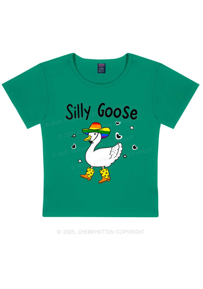 Silly Goose Pride Y2K Baby Tee Cherrykitten