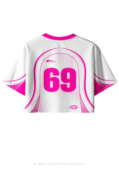 Nobody Knows Im Nonbinary Pride Y2K Crop Sport Jersey Shirts Cherrykitten