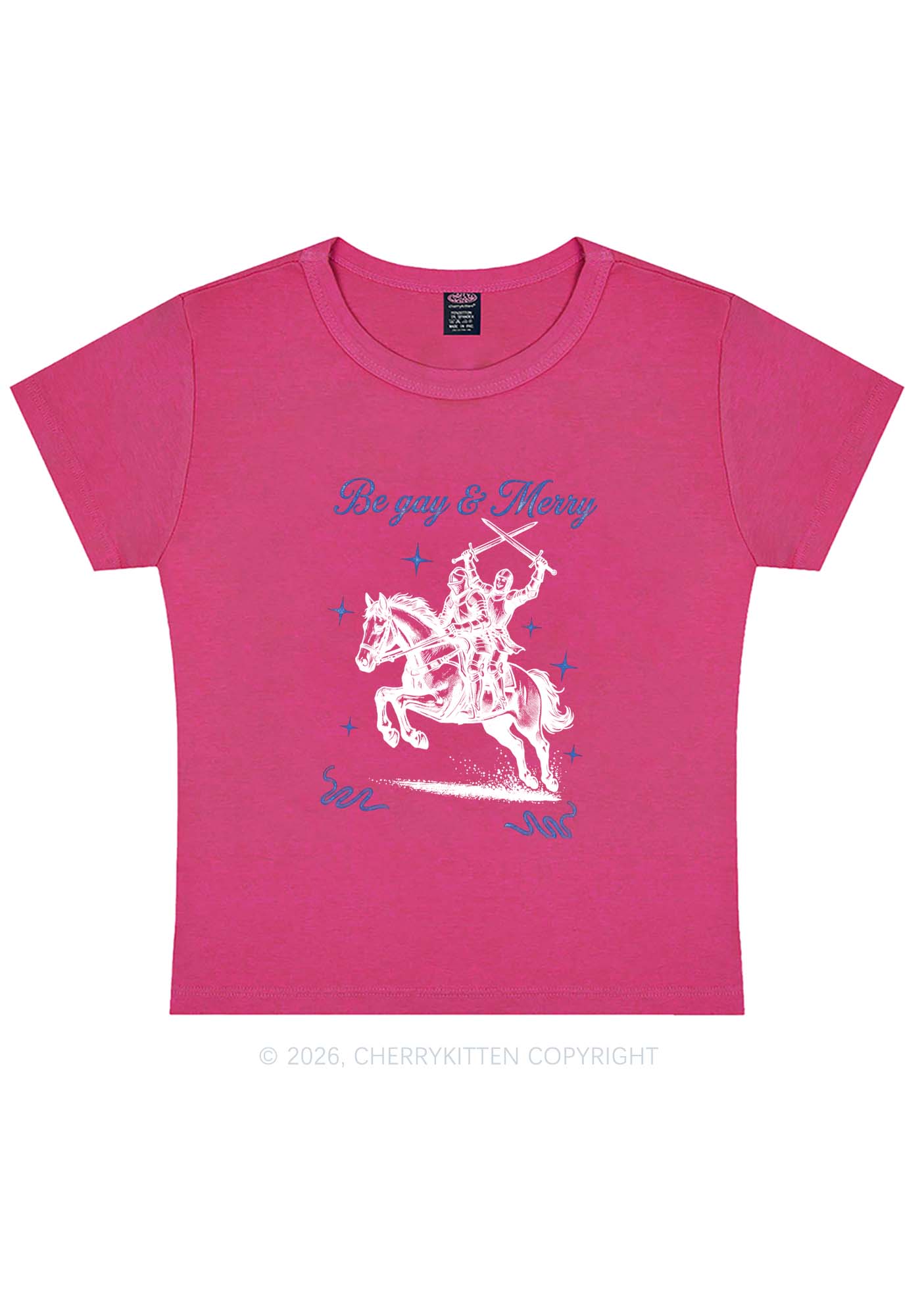 Be Gay Merry Pride Y2K Baby Tee Cherrykitten