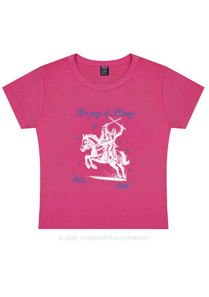 Be Gay Merry Pride Y2K Baby Tee Cherrykitten