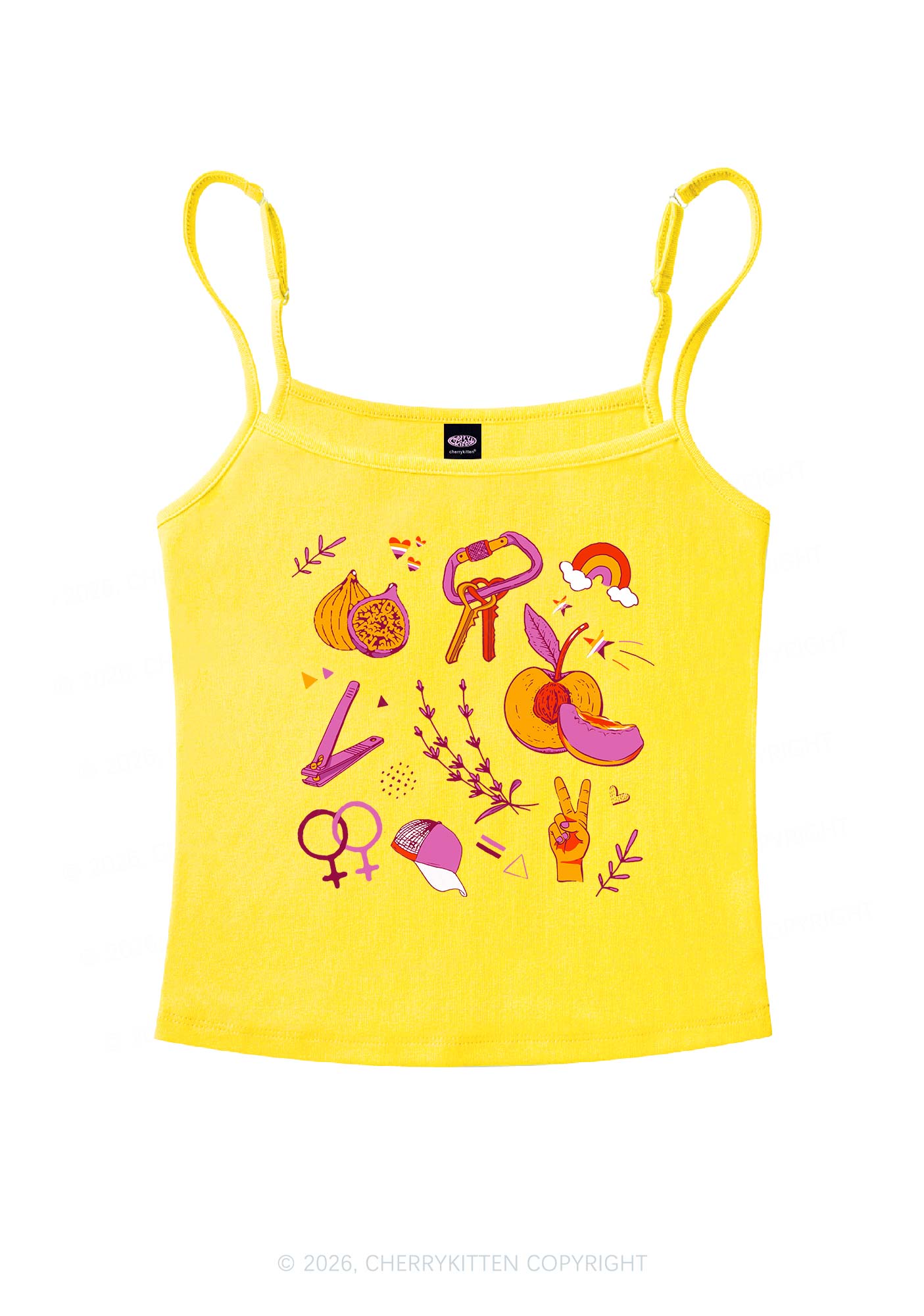 Lesbian Symbols Y2K Spaghetti Strap Cami Cherrykitten