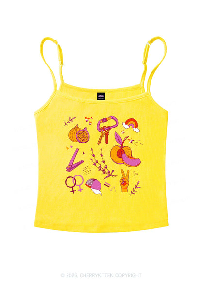 Lesbian Symbols Y2K Spaghetti Strap Cami Cherrykitten