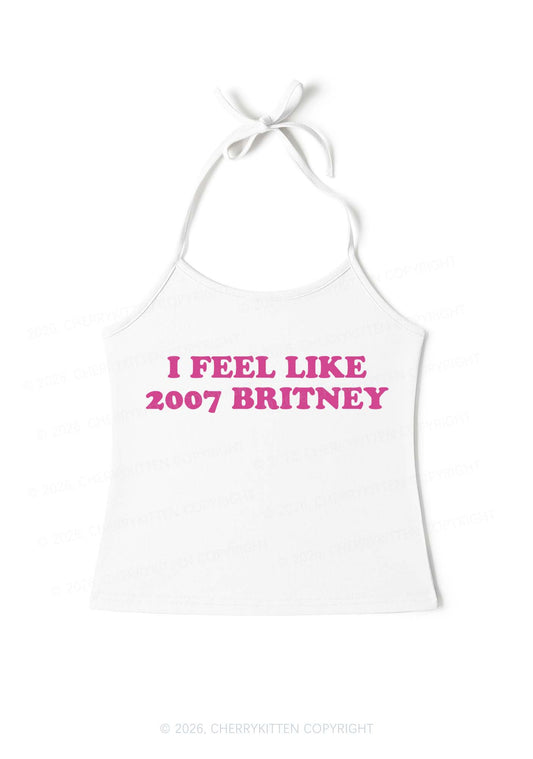 I Feel Like Britney Y2K Halter Neck Cami Cherrykitten