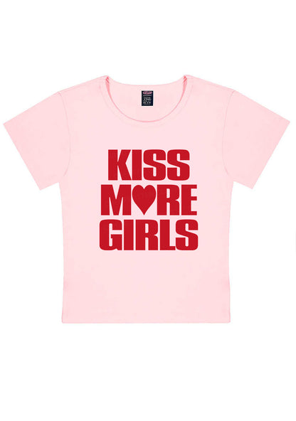 Kiss More Girls Heart Pride Y2K Baby Tee Cherrykitten