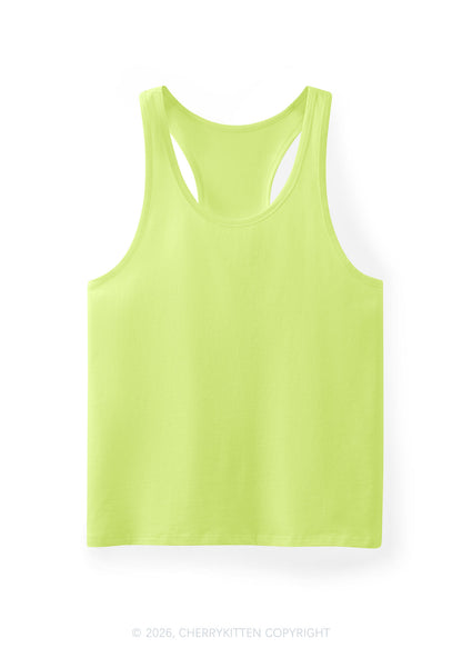 Plain Y2K Men Racerback Tank Top Cherrykitten