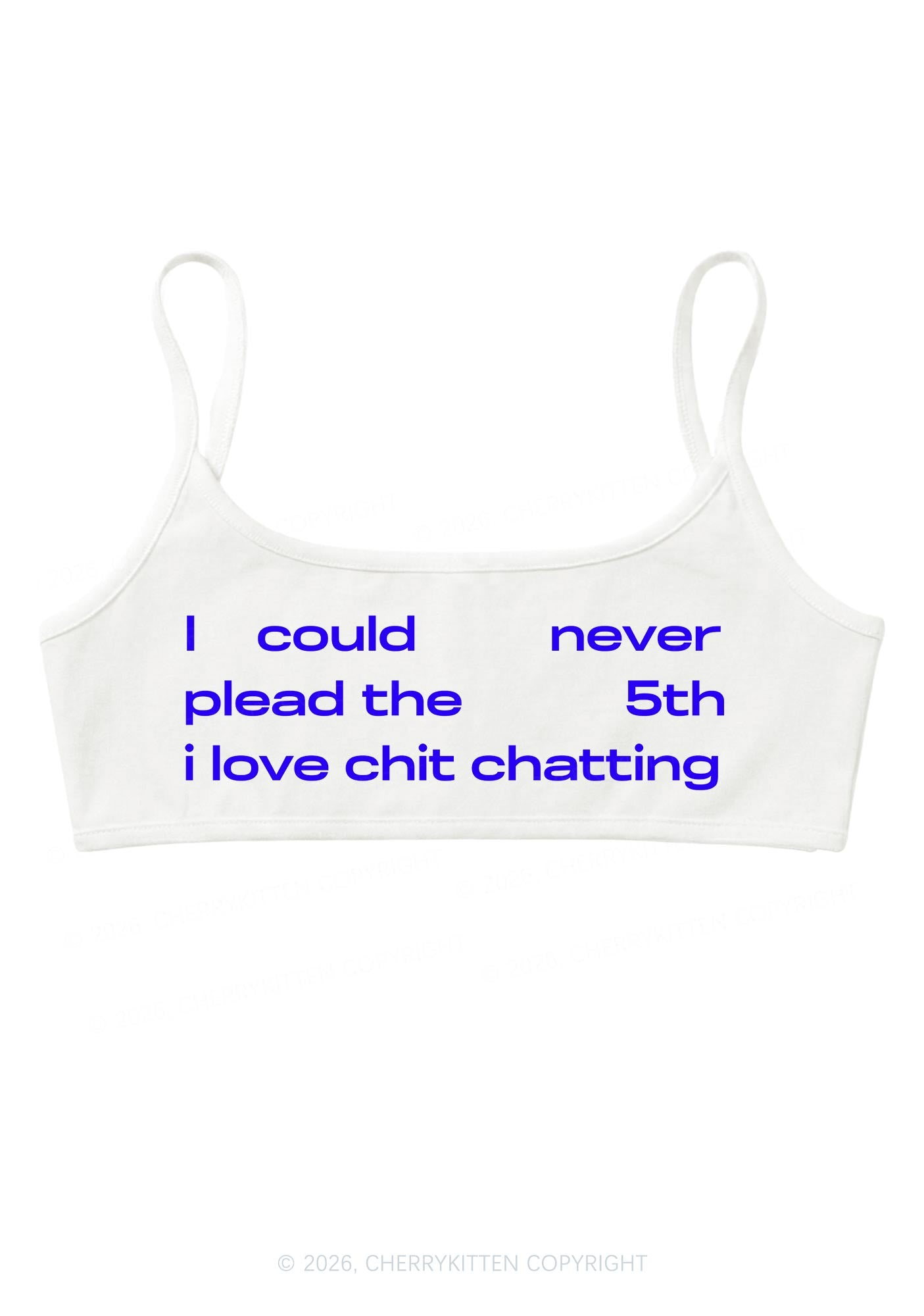 I Love Chit Chatting Y2K Super Crop Cami Cherrykitten