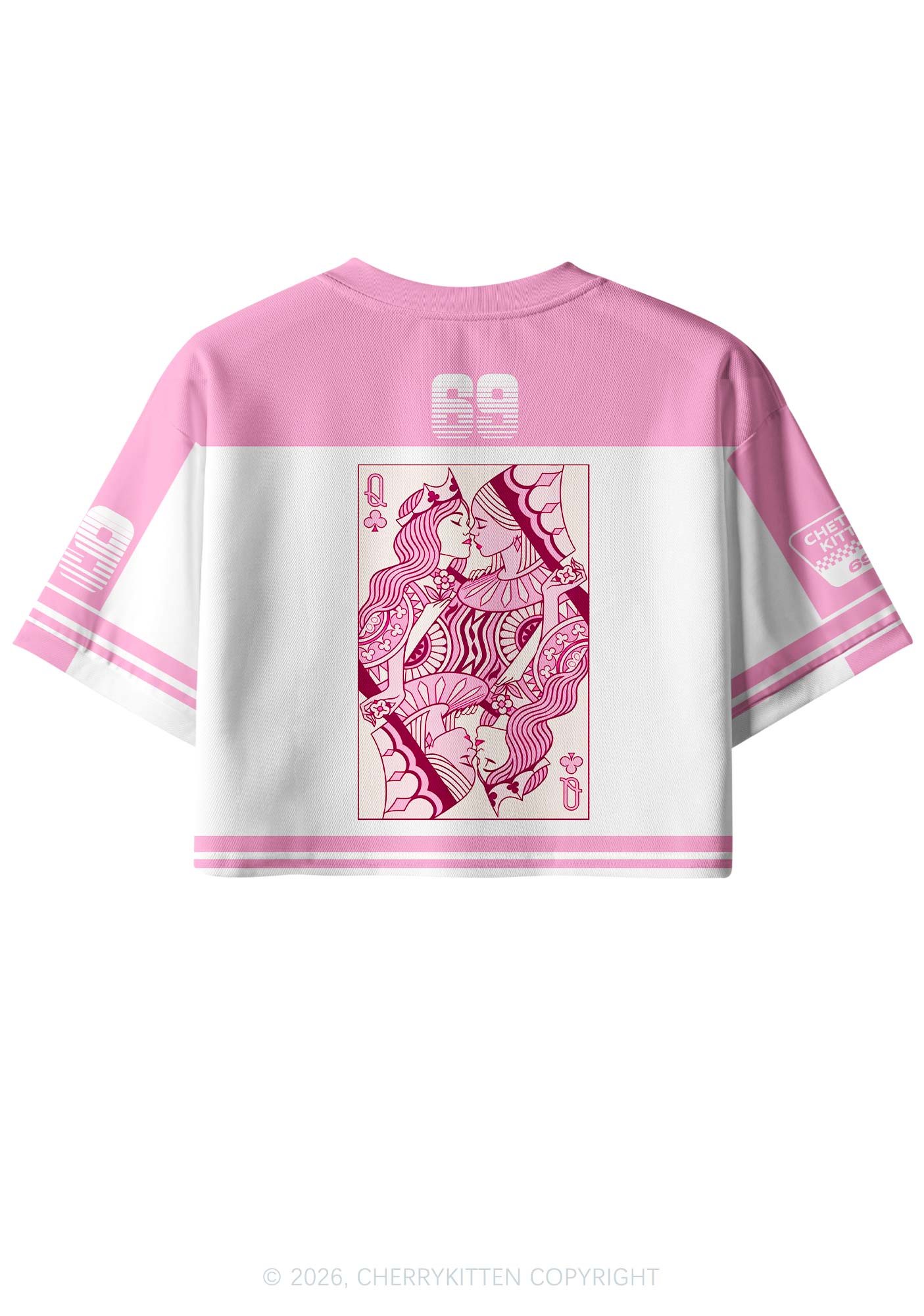 Lesbian Queen Pride Y2K Crop Sport Jersey Shirts Cherrykitten