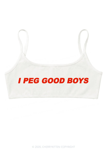 I Peg Good Boys Y2K Super Crop Cami Cherrykitten
