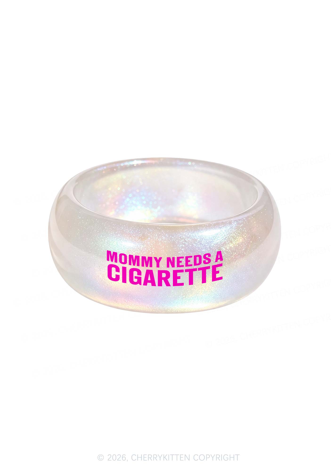 Mommy Needs A Cigarette Y2K Cuff Bangle Cherrykitten