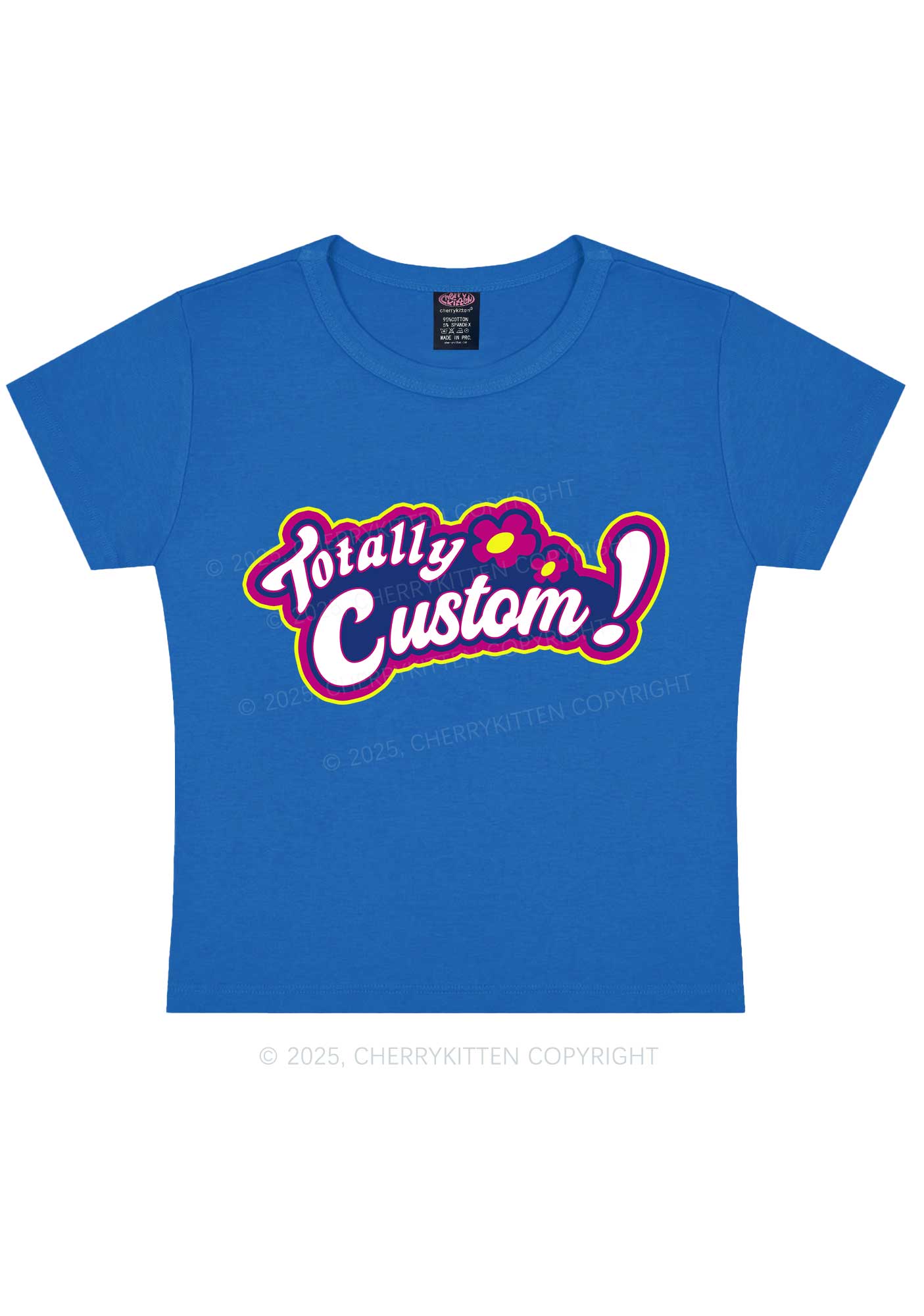 Totally Custom Y2K Baby Tee Cherrykitten