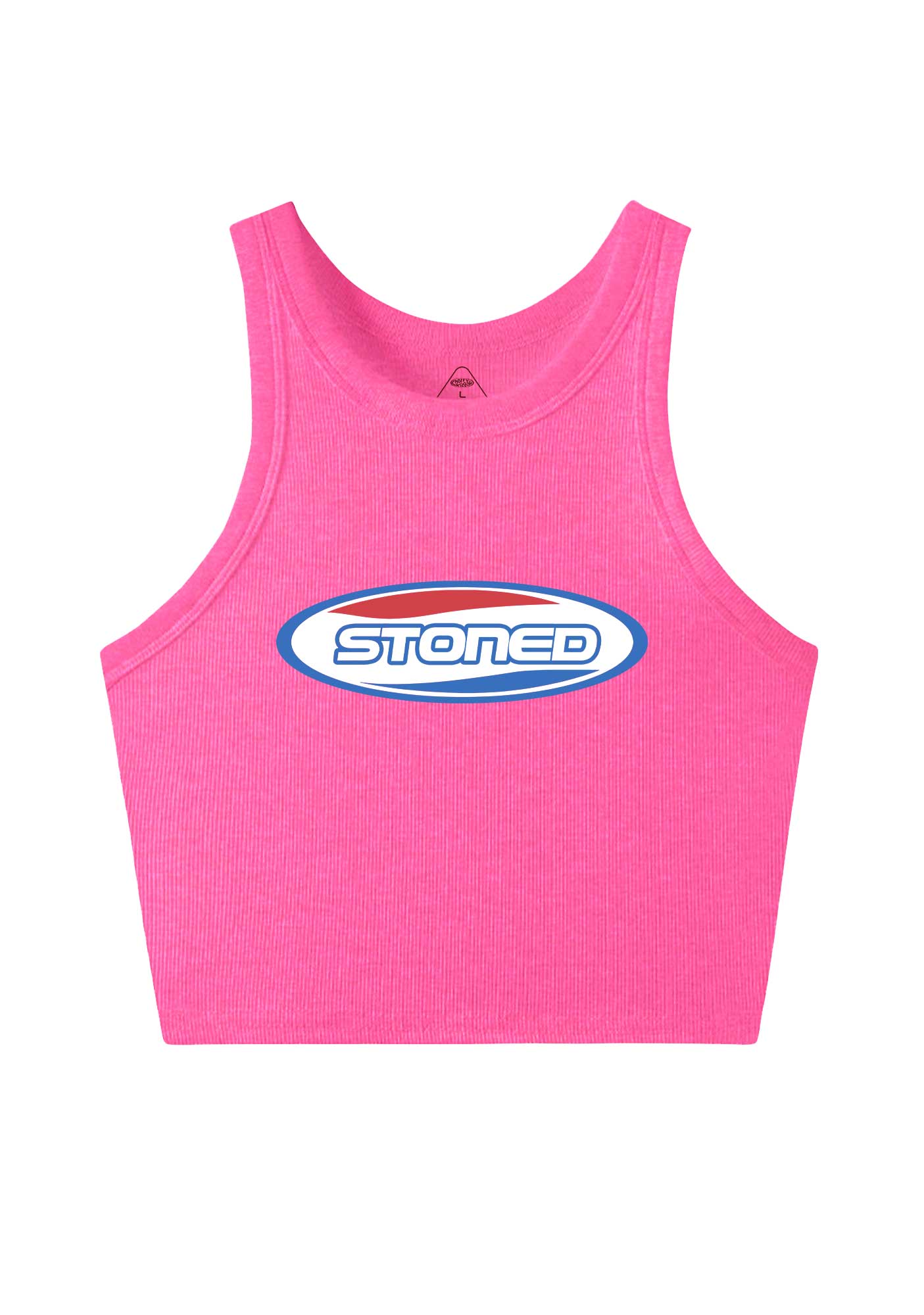 Stoned Slogan Y2K Crop Tank Top Cherrykitten